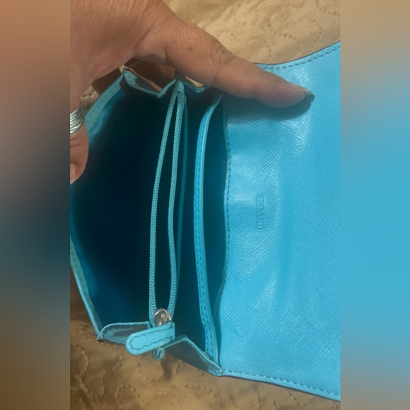 Coach Blue Crossbody Bag with Structured Design - Picture 12 of 14